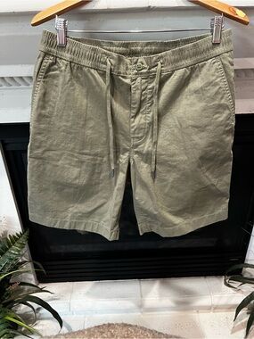 Daniel Cremieux Olive Green Flat Front Drawstring Shorts